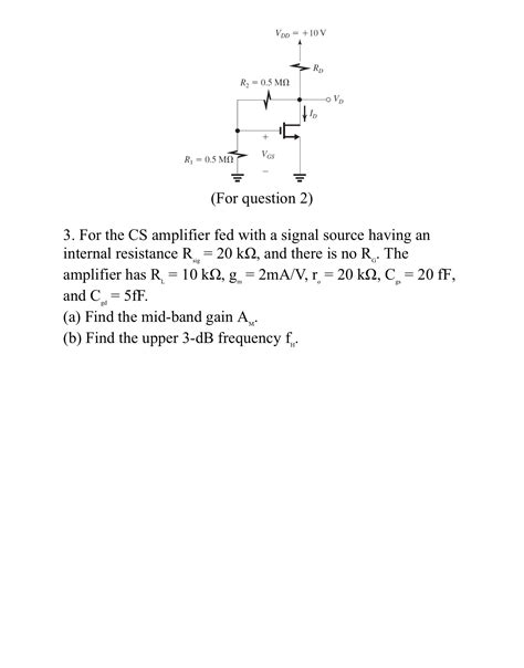 Solved Calculate The Overall Voltage Gain Gv Of A Common Chegg