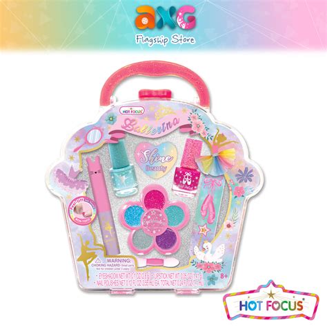 Hot Focus Ballerina Shine Beauty Set Bb Washable Non Toxic Makeup Nail Polish For Girl