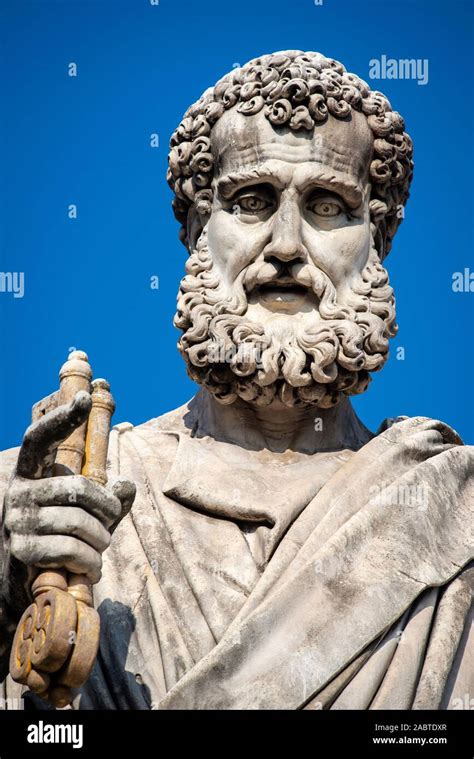 Statue Of Saint Peter Holding The Key Of Heaven Outside St Peter S