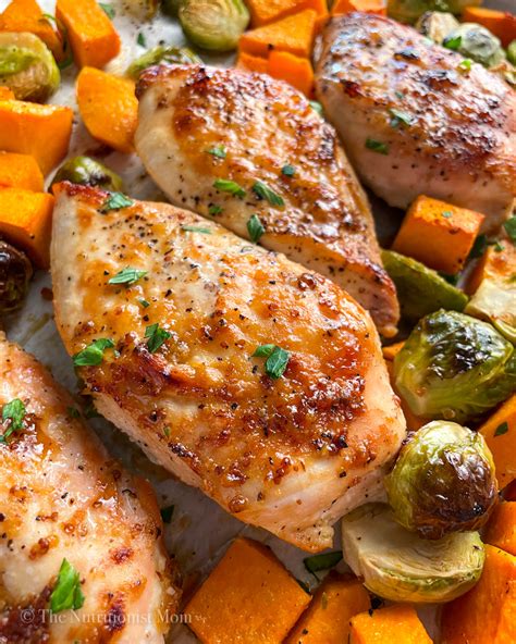 Honey Balsamic Chicken Thighs And Vegetables Sheet Pan Dinner Nutritionist Mom