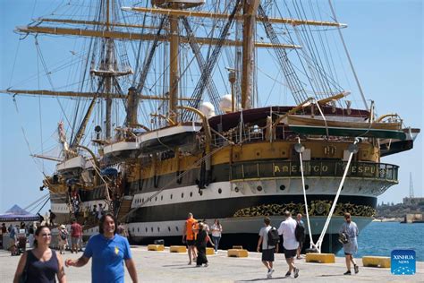 Italian Navy Training Ship Amerigo Vespucci Open To Public Xinhua