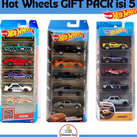 Jual Yn GIFT PACK ISI 5 HOT WHEELS ORI MATTEL 2023 FAST FURIOUS CAR MEET NISSAN Y Premium