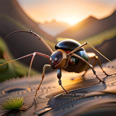Premium Ai Image A Spider With A Black Face And Red Stripes Is