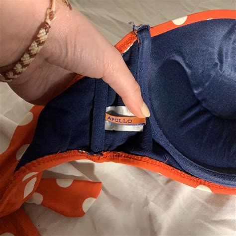 Adorable Red And White Polka Dotted Bikini Top Depop