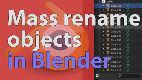 How To Mass Rename Objects In Blender YouTube