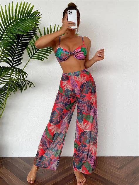 Yyvonne 2025 New Swimsuit Sexy Bikini Trousers Three Piece Split Lady