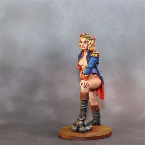 Naked Girl Nude Girl In Coat With Wreath Girl Miniature Miniature Figure Nude Themed Decor