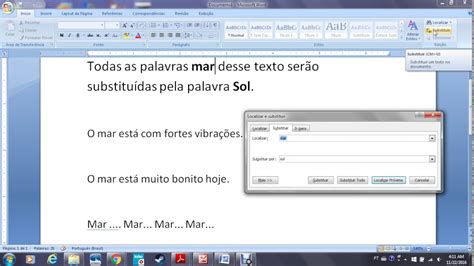Que Palavra Posso Trocar Por Durnte - Como substituir uma palavra por outra no word - YouTube