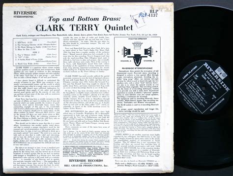 Clark Terry Don Butterfield Top And Bottom Brass Lp Riverside Rlp