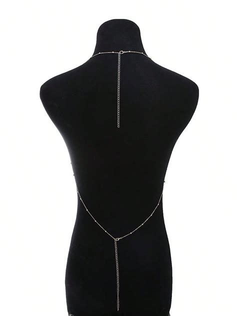 Cadena De Pecho Decorada Con Cuentas Doradas Boho En Capas Cadena Corporal Dorada Para Bikini