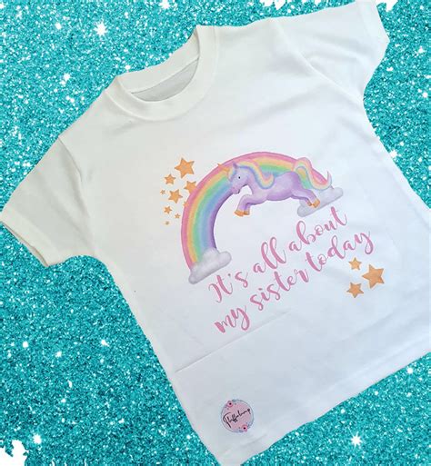 Unicorn T Shirt Girls Unicorn Personalised Tshirt Unicorn Etsy