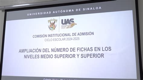 Entregará la UAS 15 mil 700 fichas adicionales para prepa y universidad