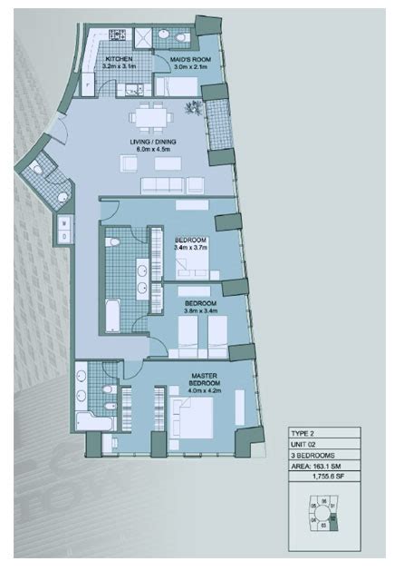 Cayan Tower by Cayan Group at Dubai Marina - Floor Plan