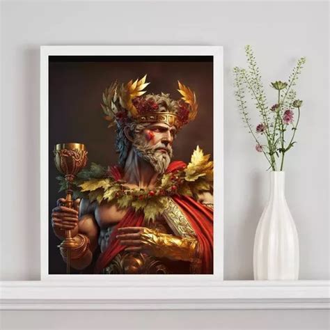 Marco Decorativo God Of Wine Dion Sio X Cm Vidrio Mercadolibre