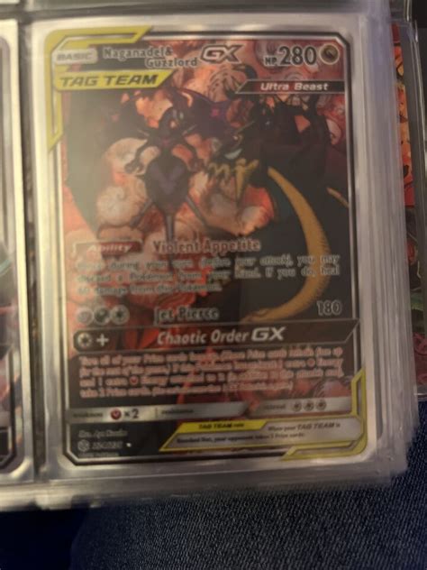 Pokémon TCG Naganadel Guzzlord Tag Team GX Sun Moon Cosmic