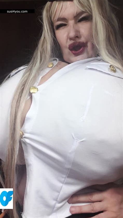 Wearing A Policecostume She Is Teasing With A Stick Showing Huge Tits And Pussy Giving