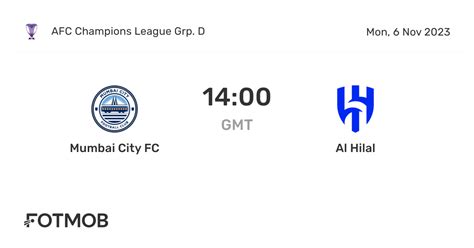 Mumbai City FC vs Al Hilal - live score, predicted lineups and H2H stats