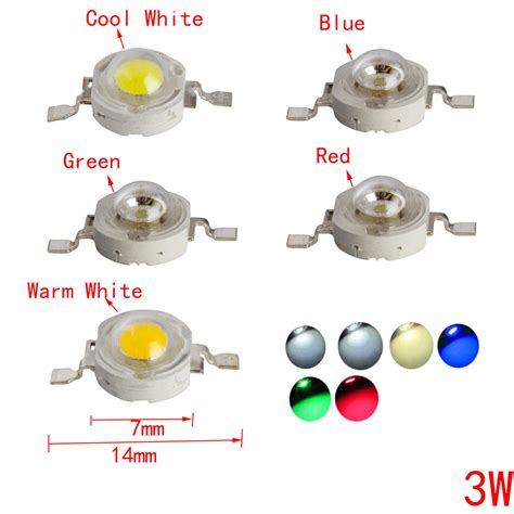 1X 10X LED Maïs Puce Projecteur 1W 3W 5W 7W 20W 30W 50W Grow Lampe