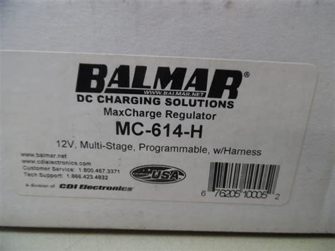 Balmar Mc 614 H Max Charge Mc614 Multi Stage Regulator W Harness Max