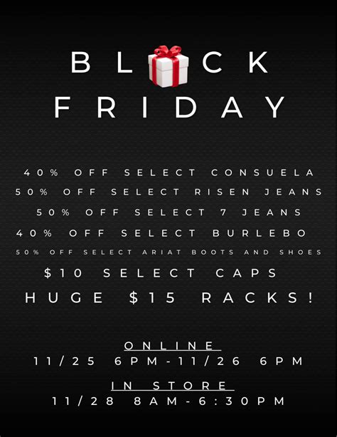 Black Friday Sale Starts TODAY online at 6pm!