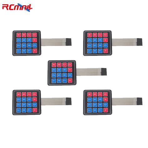 Low Price Good Service 5 PCS 4x4 Matrix Array 16 Key Membrane Switch