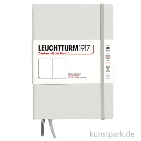 Leuchtturm Notizbuch Hardcover Light Grey Din A Blanko