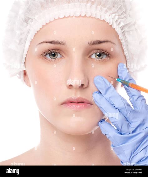 Cosmetic Botox Injection In Face Stock Photo Alamy