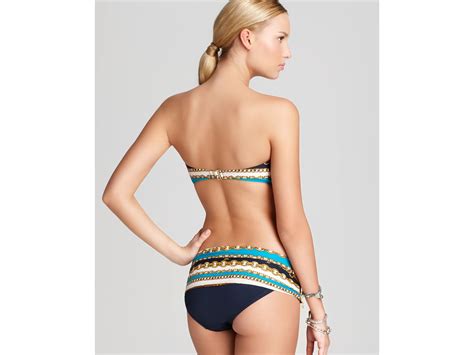 Lyst Michael Michael Kors Michael Michael Kors Bikini Top Status Stripe Bandeau Bra