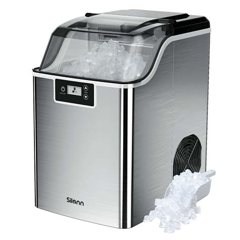 Silonn Nugget Ice Makers Countertop Portable Compact Ice Maker Machine