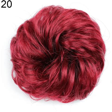 Jhtongc Cm Women Hair Bun Extension Wavy Curly Messy Donut Chignons