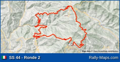 SS 44 Ronde 2 Stage Map Rallye Sanremo 1978 WRC Rally Maps