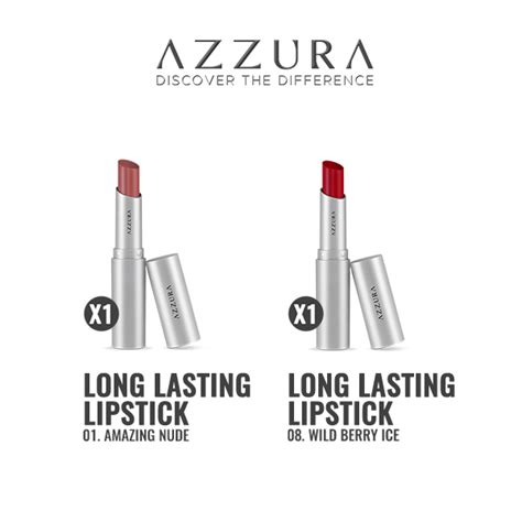 Jual AZZURA Longlasting Lipstick Lipstik Tahan Lama Amazing Nude