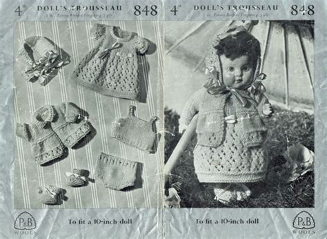 Vintage Doll S Clothing To Fit Doll Knitting