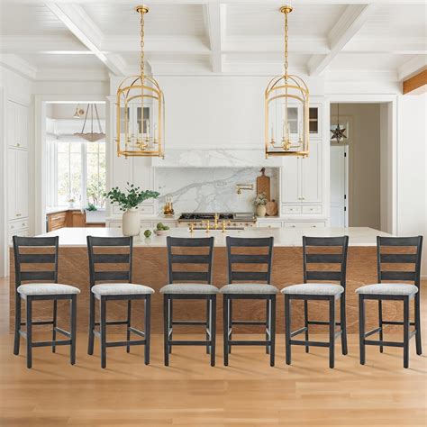Amazon.com: COLAMY Modern Counter Height Bar Stools, Wooden Bar Stools