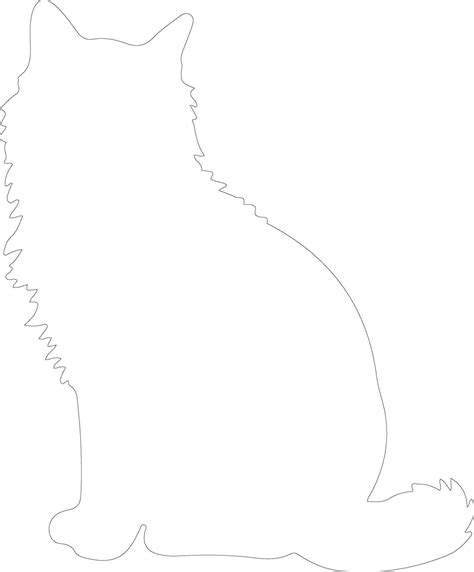 Selkirk Rex Cat outline silhouette 38486881 Vector Art at Vecteezy