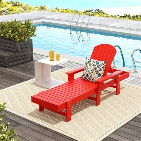 Westin Outdoor Altura Red Hdpe Plastic Outdoor Adjustable Backrest