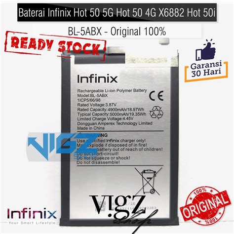 Jual Baterai Infinix Hot 50 5G Hot 50 4G X6882 Hot 50i BL 5ABX Original
