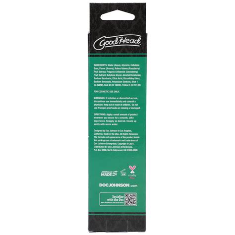 Goodhead Oral Delight Gel Chocolate Mint Oz Sex Toy Store For Adults