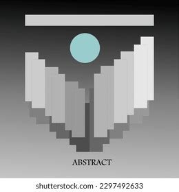 abstract logo black white gradient background stock vector royalty