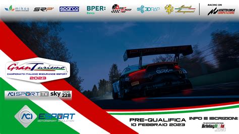 Campionato Italiano Gt Endurance Aci Esport Stasera Mercoledi Ore