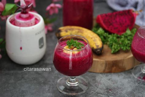 Smoothie Buah Naga Dan Pisang Resepi Terbaik