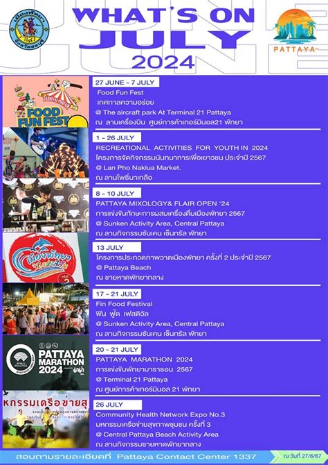 Pattaya City Announces Events Calendar for July 2024, Headlined by ...