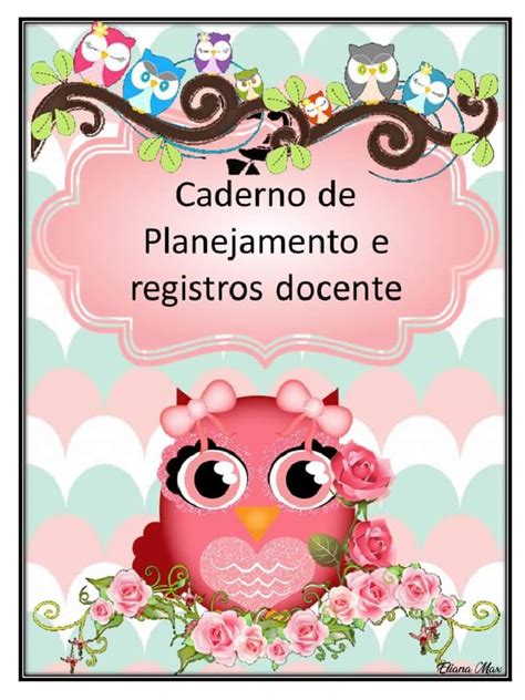 Capa Caderno De Registro - Caderno de Planejamento de Registro Docente - Capa | PDF