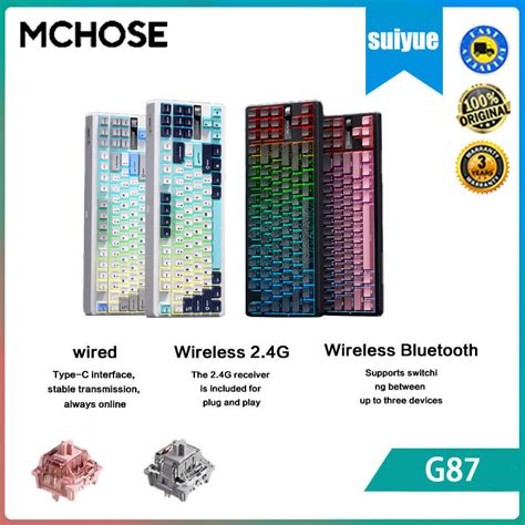 MCHOSE G Three Mode Customized Mechanical Keyboard Gastet Structure Full Key Hot Plug E
