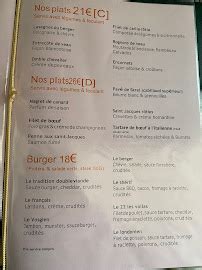 L Auberge Du Diabl O Thym Blamont Menu Carte