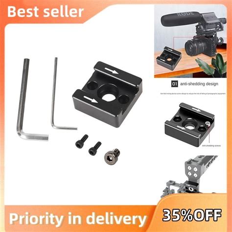 Thread Cold Hot Shoe Mount Adapter For DSLR Camera Cage Rig Flash LED Light Microphone