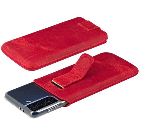 Suncase Tui Sac En Cuir V Ritable Antique Rouge Silicone Pour