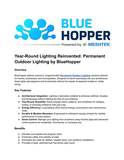 PPT - Year-Round Lighting Reinvented_ Permanent Outdoor Lighting by ...