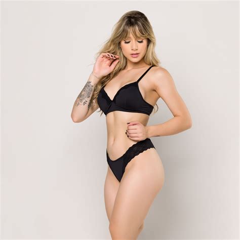 Conjunto De Lingerie Bojo Soft Fio Duplo Micro E Renda