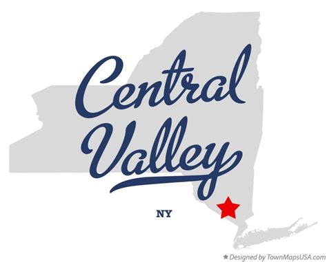 Map of Central Valley, NY, New York